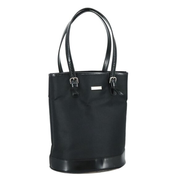 Burberrys Blue Label Tote Bag Nylon Black Auth - Picture 1 of 16